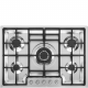 Encimera a gas SMEG PGF75-4 , 5 zonas, Inoxidable,  Zona Gigante gas